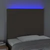 vidaXL LED Kopfteil Taupe 100x5x118/128 cm Stoff Produktbild-Vorschau 3