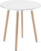 Bílý kulatý jídelní stůl KAMI 60x60 cm Náhled obrázku produktu 5
