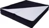 A folded mattress with a dark blue cover is partially opened, revealing the white foam interior. Náhľad obrázku produktu