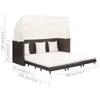 vidaXL Ausziehbares 3-Sitzer-Schlafsofa mit Dach Poly Produktbild-Vorschau 7