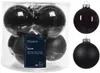 Christbaumkugeln Black schwarz Ø 8 cm aus Glas - 6er Set Produktbild-Vorschau 5