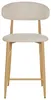 Set aus 2 Barhockern in Beige und Metall mit hellem Produktbild-Vorschau 4