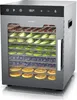 A stainless steel food dehydrator with multiple trays filled with dried fruits and vegetables. Náhľad obrázku produktu