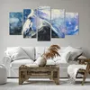 Bild auf Leinwand - Leinwandbild - 5 Teile - Pferd Aquarell Produktbild-Vorschau 6