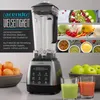 A blender is shown with various food items and ingredients, suggesting its versatility. Produktbild-Vorschau