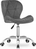 Chaise - Leobert - Avola - Velours Gris Foncé - 53,5 X 55 X Voir les images du produit 1