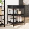 vidaXL Kuchyňský vozík černý 60x48x89,5 cm materiál na bázi Náhled obrázku produktu 3