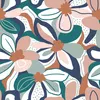 ESTAhome Tapete Blumenmuster Hellrosa, Terrakotta und Blau Produktbild-Vorschau 8
