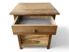 A wooden nightstand with an open drawer and a shelf below, set against a white background. Náhľad obrázku produktu