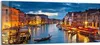 DEQORI Glasbild Echtglas 150x60 cm 'Venedigs Canal Grande' Produktbild-Vorschau 1