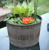 Jinfa 1 Blumenkübel aus Kunststoff in Holzoptik | Farbe: Produktbild-Vorschau 3