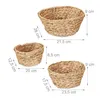 Relaxdays Aufbewahrungskorb 3er Set, aus Wasserhyazinthe, Produktbild-Vorschau 4