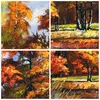 Gerahmtes Poster - Rahmen in heller Eiche - Park Herbst Produktbild-Vorschau 9