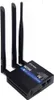 A black Teltonika RUT240 industrial LTE WiFi router with three antennas is shown against a white background. Voir les images du produit