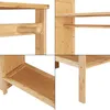 A collage of four close-up images of a wooden coat rack. Produktbild-Vorschau