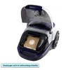 A vacuum cleaner with its lid open, showing the dust bag inside. Produktbild-Vorschau