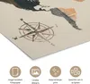 MuchoWow® Poster Weltkarte - Holzbrett - Windrose 90x60 cm Produktbild-Vorschau 2