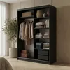 BEAUTYSOFA | Schwebetürenschrank HELA 120 cm Schwarz – Produktbild-Vorschau 3