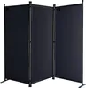 Paravent 3 Teilig 170 x 165 cm Schwarz - Garten & Balkon Produktbild-Vorschau 1