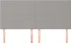 vidaXL Kopfteil Hellgrau 160 x 5 x 118/128 cm Stoff Produktbild-Vorschau 3