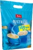 A bag of Melitta Bistro coffee pads with a depiction of a steaming cup of coffee. Produktbild-Vorschau