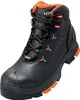 A black and orange work boot is shown against a white background. Produktbild-Vorschau