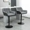 HOMCOM Barhocker 2er-Set Tresenhocker Höhenverstellbar Produktbild-Vorschau 2