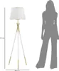 Stehlampe Terra 61 x 154 x 61 cm Metall Weiß Gold_Natur24 Náhled obrázku produktu