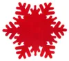 A single red snowflake-shaped coaster is shown against a white background. Náhled obrázku produktu