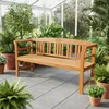 Panchina HARLAND con rosa - 3 posti / 157 cm - eucalipto Anteprima dell’immagine prodotto 9