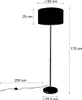 Stehlampe Schwarz mit Schirm HellBraun 50 cm Simplo Produktbild-Vorschau 3