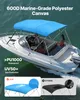 SucceBuy Bimini Top Bootsverdeck Sonnenschutz Blau 4 Bögen Produktbild-Vorschau 2