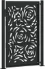 A black metal garden gate with a decorative flame pattern. Náhľad obrázku produktu