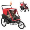 AIYAPLAY 2 in 1 Fahrradanhänger & Buggy 2-Sitzer Fahrrad Produktbild-Vorschau 1
