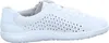 A white leather sneaker with perforated details. Voir les images du produit