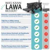 A comparison chart highlighting the features of the LAWA brand handwagen against conventional handwagens. Produktbild-Vorschau