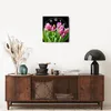 Wanduhr - Quadrat - Glasuhr - Tulpen Blumenstrauß Tau Produktbild-Vorschau 7