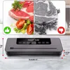 A vacuum sealer machine is shown on a countertop, with a split image above showing fresh and spoiled food. Náhľad obrázku produktu