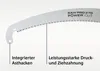 Close-up of a saw blade with labels pointing to its features. Náhľad obrázku produktu