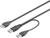 Cavo USB DELTACO, cavo a Y, 2xtubo tipo A fino a 1xtubo Anteprima dell’immagine prodotto 3