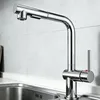 AICA Messingkern Wasserhahn Küche L-förmig Ausziehbar 2 Produktbild-Vorschau 1