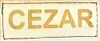 The image shows the word 'CEZAR' in large, golden, embossed letters on a light-colored background, framed by a black border. Voir les images du produit