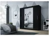 Easy4You D2 180 cm Schwarz Schiebetüren Kleiderschrank Produktbild-Vorschau 2