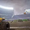 Monster trucks in a stadium during a competition. Produktbild-Vorschau