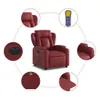 The Living Store Massagesessel Elektrisch Weinrot Produktbild-Vorschau 8