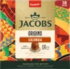 The image shows the front packaging of Jacobs Origins coffee capsules, specifically the Colombia variant. Anteprima dell’immagine prodotto