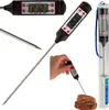 A collage of images showing a digital thermometer with a probe, demonstrating its use in measuring the temperature of food. Podgląd zdjęcia produktu