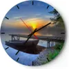 Wanduhr - Rund - Glasuhr - Landschaft Meer Sommer Sonne - Produktbild-Vorschau 1