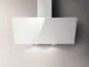 A white kitchen hood mounted on a gray wall. Náhled obrázku produktu