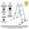 WORHAN Leiter 410 cm Aluminium Teleskopleiter Klappleiter Produktbild-Vorschau 2